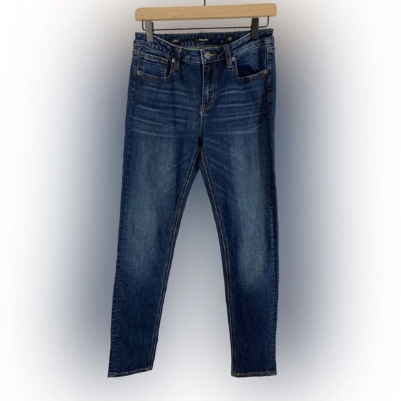 Miss Me Jeans 28 Blue Denim Skinny Ankle Mid Rise Embellished Casual Chic - Picture 1 of 13